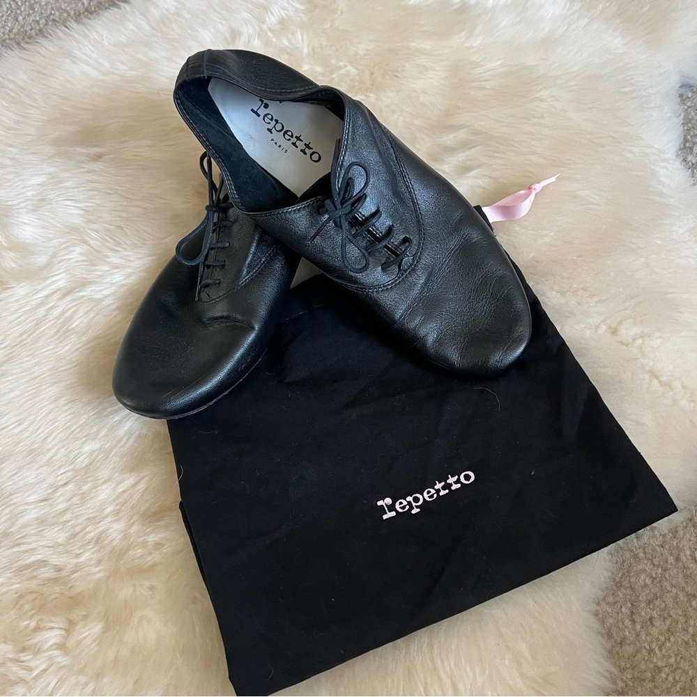 Repetto Zizi Oxford black leather shoes